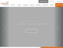 Tablet Screenshot of canogahotel.com